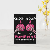 Karo Ihre Pumpkins Brustkrebs Bewusstsein Halbe Karte (Gelbe Blume)