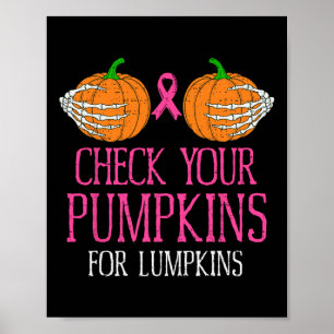 Karo Ihre Pumpkins Brustkrebs Bewusstsein Halbe Poster