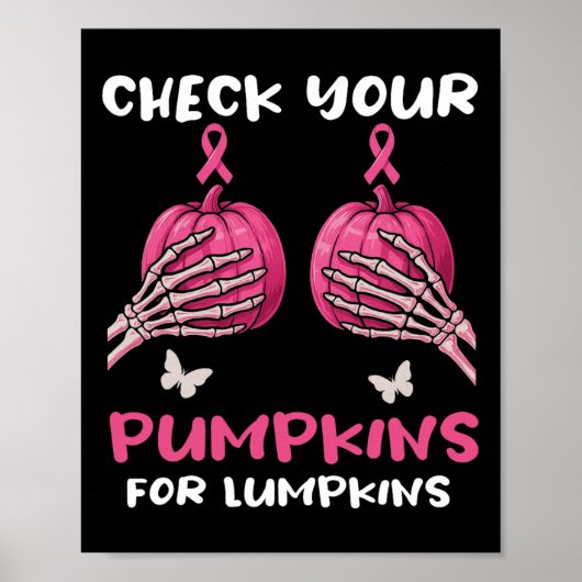 Karo Ihre Pumpkins Brustkrebs Bewusstsein Halbe Poster (Vorne)