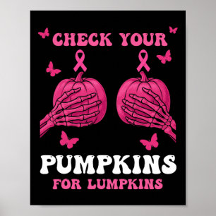 Karo Ihre Pumpkins Brustkrebs Bewusstsein Halbe Poster