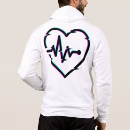 Karo im Herzen Männer Bella+Leinwand Ganzes Hoodie