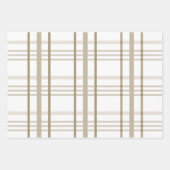 Karo in Beige und Weißbüffel Geschenkpapier Set (Vorderseite 2)