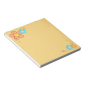 Karo in Blume Notizblock (angewinkelt)