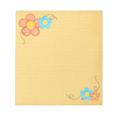 Karo in Blume Notizblock (Vorderseite)