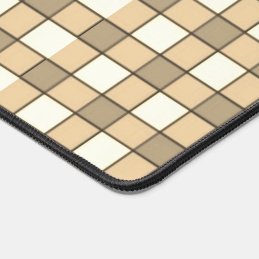 Karo in Braun und Weiß Schreibtischunterlage (Ecke)