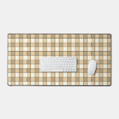 Karo in Braun und Weiß Schreibtischunterlage (Tastatur & Maus)