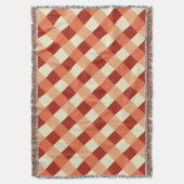 Karo in Buffalo, Rost, Terrakotta und Creme Decke (Vorderseite Vertikal)