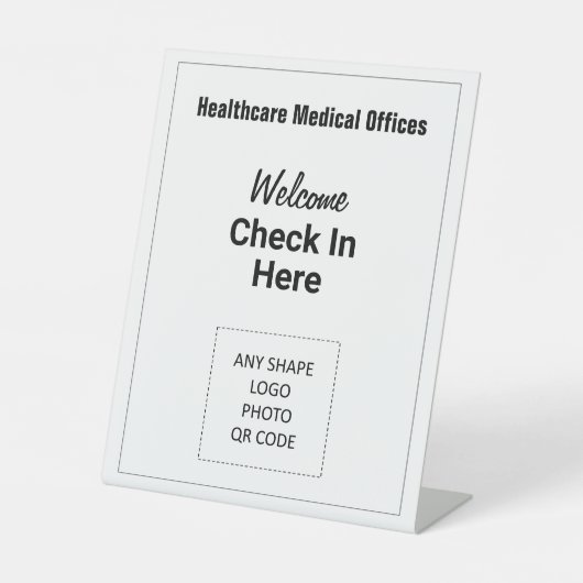 Karo in diesem Bereich Logo-QR-Code Sockelschild (Vorderseite)