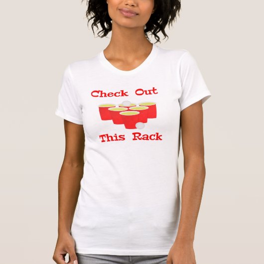 Karo in diesem Rack Ladys Beer Pong Shirts (Vorderseite)