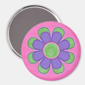 Karo in Punkten Magnet (Vorderseite/Rückseite)