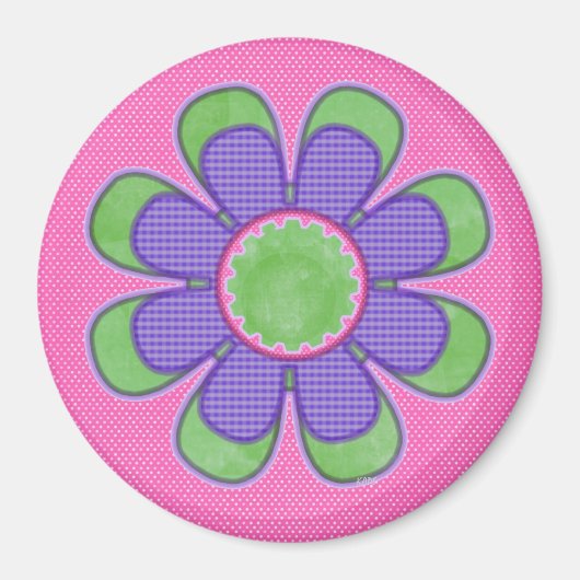 Karo in Punkten Magnet (Vorne)