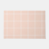 Karo in Rosa und Weiß Fußmatte (Vorderseite)