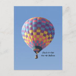 Karo-It-Out Hot-Air-Ballon-Postkarte Postkarte