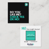 KARO JA ODER NEIN QUADRATISCHE VISITENKARTE (Vorne/Hinten)