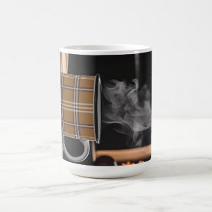 Karo-Kaffeetasse Heritage-Muster Herbstdampf Kunst Kaffeetasse