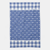 Karo Küchentücher oder Teetücher, Blue Polka Dots (Vertikal)