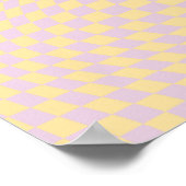 Karo Lilac Gelbes Prüfbrett Prüfmuster Poster (Ecke)