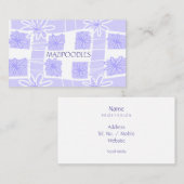 Karo Lilac Lavender Visitenkarte (Vorne/Hinten)