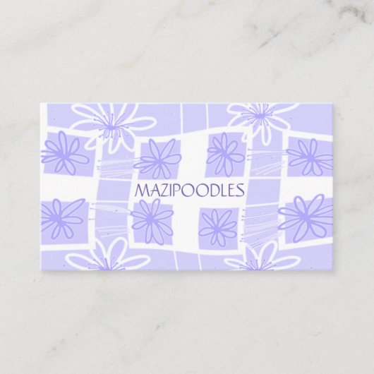 Karo Lilac Lavender Visitenkarte (Vorderseite)