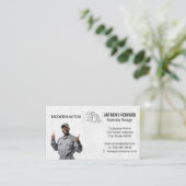 Karo Liste der Raucher | Mechanik Visitenkarte (Stehend Vorderseite)