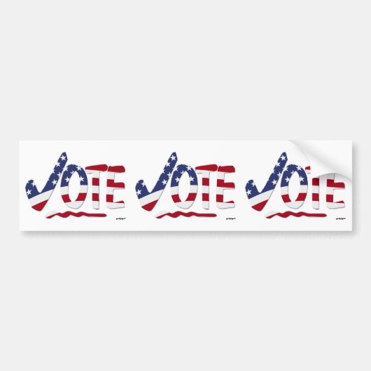 Karo Mark VOTE mit US-Flagge Autoaufkleber (Vorne)