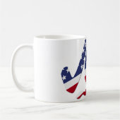 Karo Mark VOTE mit US-Flagge Kaffeetasse (Links)