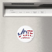 Karo Mark VOTE mit US-Flagge Magnet (In Situ (Geschirrspüler))