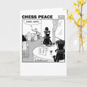 Karo Mate Schach Peace Cartoon Karte (Gelbe Blume)