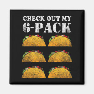 Karo mein 6-er-Paket mit Tacos für Cinco de Ma Magnet