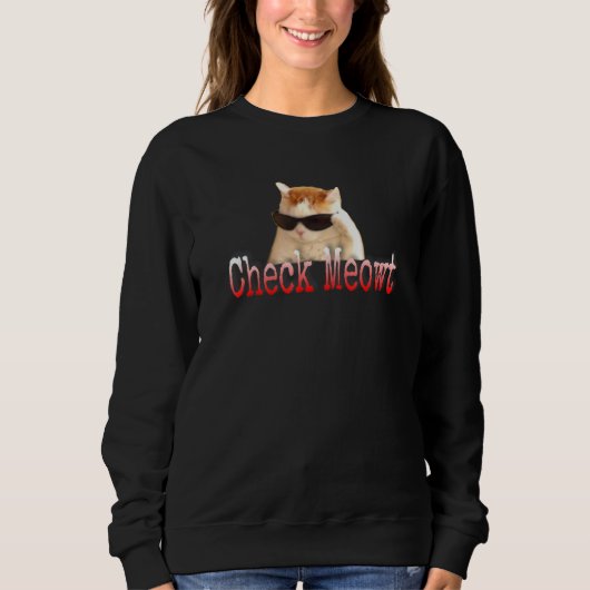 Karo Meow Cat Sweatshirt (Vorderseite)