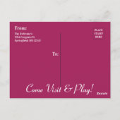 "Karo Meowt" Ankündigung der neuen Katze Lila Postkarte (Rückseite)