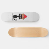 Karo Meowt Black Cat mit Sock-Affenhut Skateboard (Horizontal)