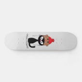 Karo Meowt Black Cat mit Sock-Affenhut Skateboard (Horizontal)