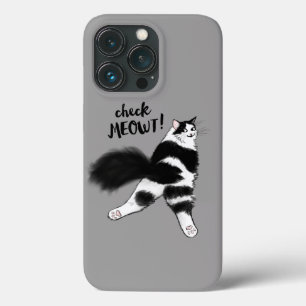 Karo Meowt - Funny Black and White Cat Sploot Case-Mate iPhone Hülle
