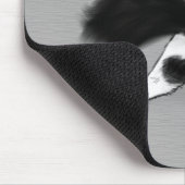 Karo Meowt! Funny Black and White Cat Sploot Mousepad (Ecke)