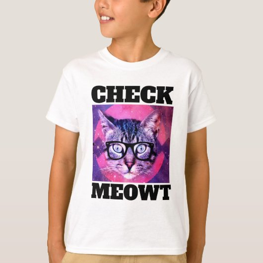 KARO MEOWT FUNNY CAT BOYS KIDS T - SHIRT (Vorderseite)