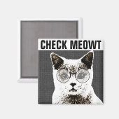 Karo Meowt, Funny Cat KÜHLSCHRANKMAGNET (Vorderseite/Rückseite)