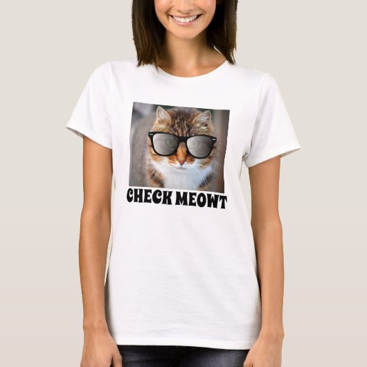Karo Meowt, Funny Cat mit Sonnenbrille T - Shirt (Vorderseite)