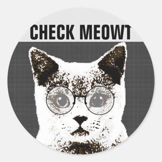 Karo Meowt, Funny Cat STICKERS (Vorderseite)