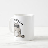 Karo Meowt Funny Cool Cat Pub Kaffeetasse (Vorderseite Links)