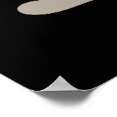 Karo Meowt Funny Cool Cat Pun Dark BG Poster (Ecke)