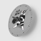 Karo Meowt Funny Runde Wanduhr (Winkel)