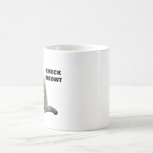 Karo Meowt Katze mit Sonnenbrille und Krawatte Fun Kaffeetasse (Mittel)