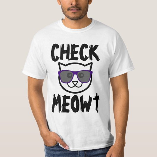KARO MEOWT lustige Cat T - Shirt (Vorderseite)