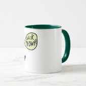 Karo Meowt Punny Skateboarding Tabby Cat Tasse (VorderseiteRechts)