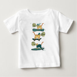 Karo Meowt! Skateboard Surf Snowboard Tabby Katze Baby T-shirt