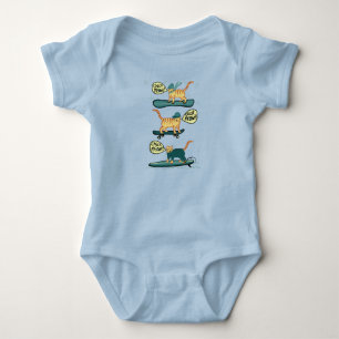 Karo Meowt! Skateboard-SurferSnowboardtabby-Katze Baby Strampler