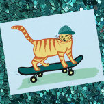 Karo Meowt! Skateboard Tabby Cat CUSTOMIZE IT Postkarte<br><div class="desc">KARO MEOWT! Hast du schon einmal eine Skateboardkatze gesehen? KÜMMERN SIE,  indem Sie Ihren eigenen Text hinzufügen,  wenn Sie möchten. Karo diese lustige Katzenkarte heraus und Karo meinen Shop für mehr passende Artikel wie Tasse,  Aufkleber und mehr. Und natürlich auch mehr Katzenzeug.</div>