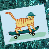 Karo Meowt! Skateboard Tabby Cat CUSTOMIZE IT