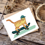 Karo Meowt! Skateboard Tabby Cat CUSTOMIZE IT Postkarte<br><div class="desc">KARO MEOWT! Hast du schon einmal eine Skateboardkatze gesehen? KÜMMERN SIE,  indem Sie Ihren eigenen Text hinzufügen,  wenn Sie möchten. Karo diese lustige Katzenkarte heraus und Karo meinen Shop für mehr passende Artikel wie Tasse,  Aufkleber und mehr. Und natürlich auch mehr Katzenzeug.</div>